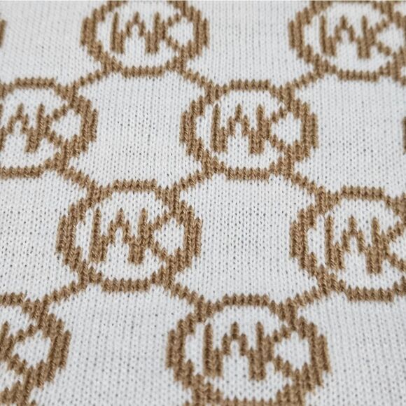 Michael Kors Scarf, done in Dark Tan and Cream Colors. NWT - Picture 3 of 4